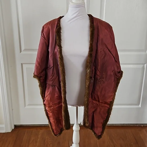 Exclusive Lynbrook Furs Brown Stole Cape Shrug Shawl Cover Up Fur Large Vintage - Picture 9 of 16